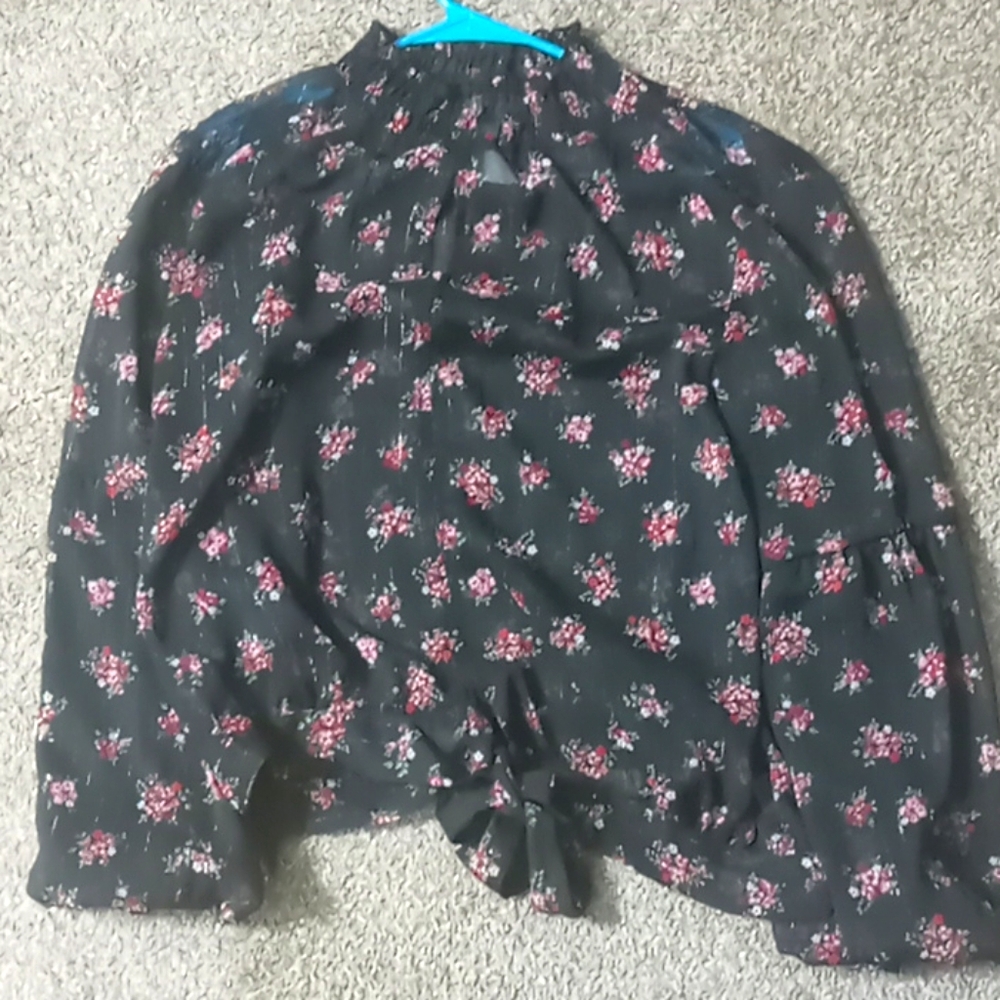 Flower print blouse